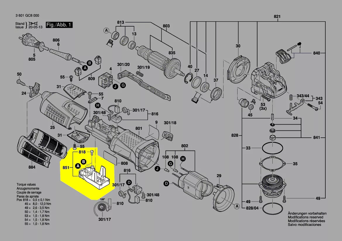 Variateur de vitesse réf. 1 607 000 DB1 Bosch